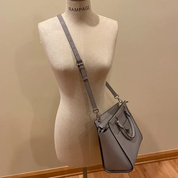 Michael Kors Tina Pearl Grey Top Zip Satchel - Picture 4 of 8
